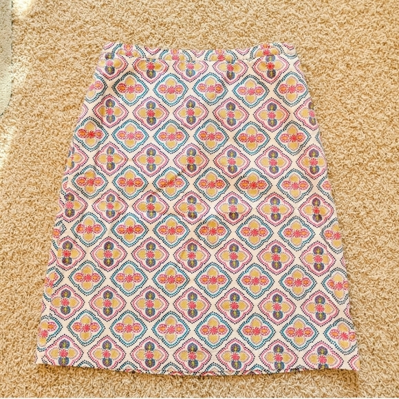 Boden Dot Pattern Floral Skirt Multicolored Size 6 NWT - Picture 1 of 13